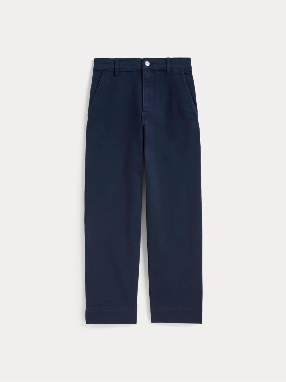 Classic Straight-Leg Navy Pants